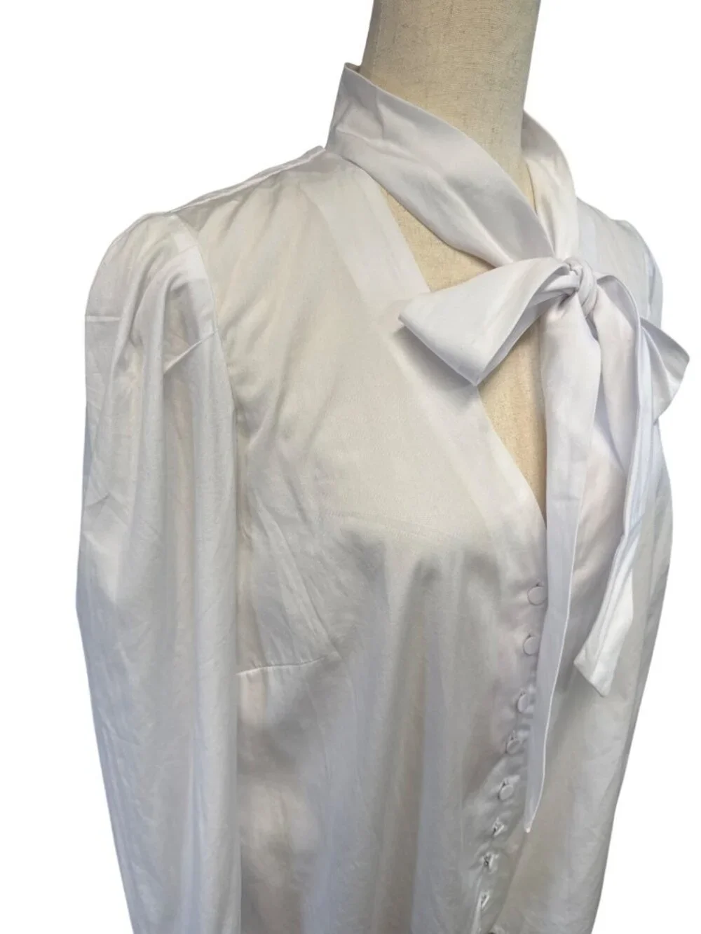Madewell Womens V-Neck Button Front Top~Size XL~White Cotton Poplin NWD L14 46